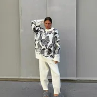 Komplety damskie - Komplet różnokolorowy odzieży domowej - Biały S - miniaturka - grafika 1