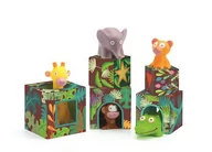 Układanki dla dzieci - Djeco klocki Maxi Topanijungl wieża ze zwierzątkami - miniaturka - grafika 1