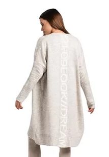 LOOK made with love Kardigan Levi Look 259 beżowy XL, beżowy, XL - Swetry damskie - miniaturka - grafika 1