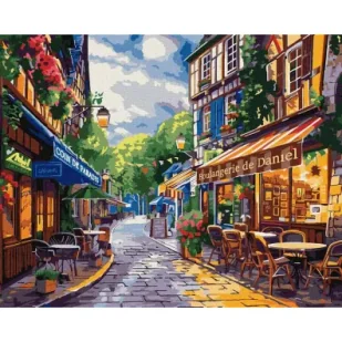 Ideyka Malowanie po numerach - Ulica we Francji 40x50cm - Malowanie po numerach - miniaturka - grafika 1