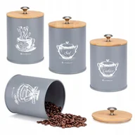 Herbata - Praktyczny Zestaw 4 Pojemników Cukier Kawa Herbata Sol Elitehoff 6064 Promo - miniaturka - grafika 1