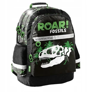 PLECAK SZKOLNY TORNISTER CZARNY DLA CHŁOPCA DINOZAUR T-REX KLASA 1 3 - Plecaki szkolne i tornistry - miniaturka - grafika 1