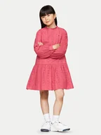 Sukienki i spódniczki dla dziewczynek - Tommy Hilfiger Sukienka codzienna KG0KG08216 D Różowy Regular Fit - miniaturka - grafika 1