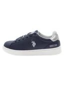 Trampki damskie - U.S. Polo Assn. Sneakersy w kolorze srebrno-granatowym - miniaturka - grafika 1