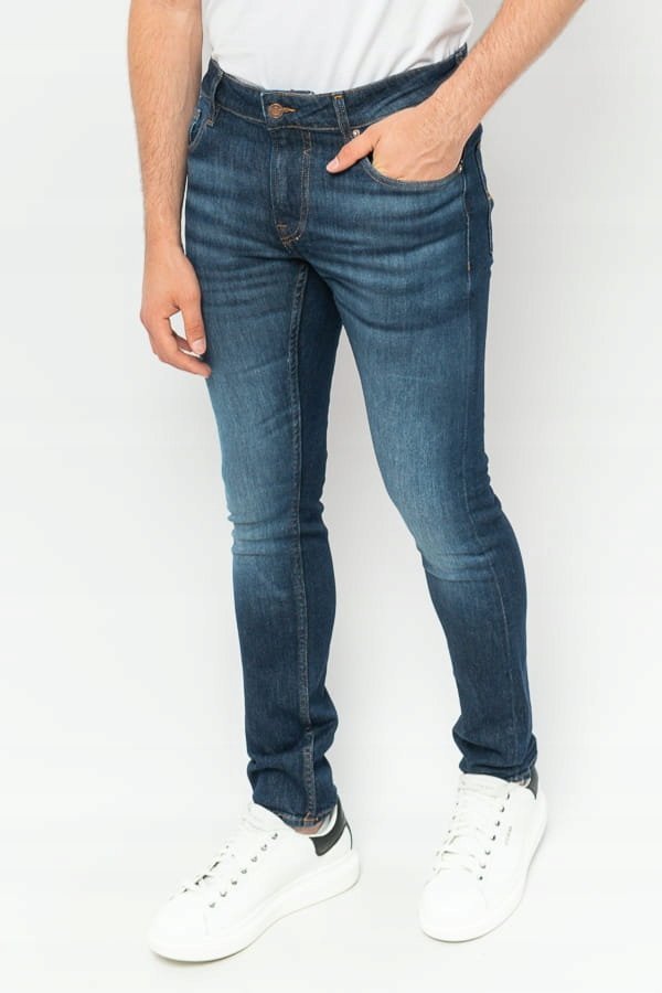 JEANSY MĘSKIE GUESS M2YAN1 D4Q41 GRANATOWE - Pants: 29/30