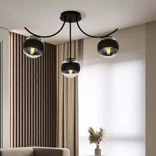 Emibig Boston lampa sufitowa 3-punktowa czarna/transparentna 1111/3 - Lampy sufitowe - miniaturka - grafika 3