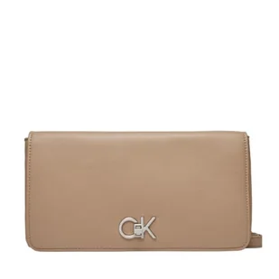 Calvin Klein Damskie RE-Lock Double GUSETTE Crossover, srebrna norka, szare, Srebrna norka - Torebki damskie - miniaturka - grafika 1