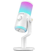 Mikrofony komputerowe - Mikrofon MAONO DM30RGB Biały DM30RGB WHITE - miniaturka - grafika 1
