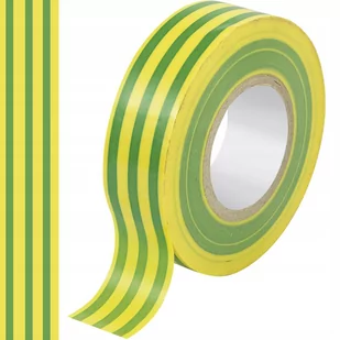 Taśma izolacyjna Lexton, żółto/zielona, 10 m. (1LM) - Taśmy izolacyjne i naprawcze - miniaturka - grafika 1