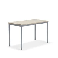 Meble do szkół i przedszkoli - Biurko BORÅS PLUS, 1200x600x720 mm, popielaty laminat, szary aluminium - miniaturka - grafika 1