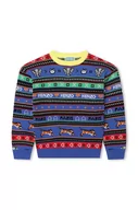 Swetry dla dziewczynek - Kenzo Kids sweter z domieszką wełny dziecięcy kolor granatowy - Kenzo kids - miniaturka - grafika 1