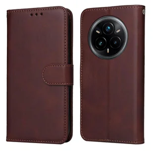 Dla Realme 14 Pro 5G Etui Portfel Folio Skórzany Pokrowiec Na Telefon Folio - Brązowy Wielobarwny Brown - Portfele - miniaturka - grafika 1