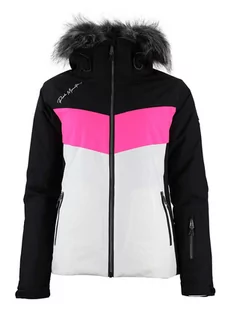 Peak Mountain Kurtka narciarska "Blo Afidol" w kolorze czarno-różowo-białym - Kurtki narciarskie - miniaturka - grafika 1