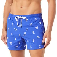 Kąpielówki męskie - BOSS Męskie szorty kąpielowe White Shark Swim, Bright Blue433, XXL, Bright Blue433, XXL - miniaturka - grafika 1