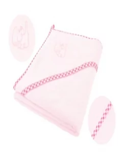 Bocioland Bocioland, Okrycie kąpielowe, bawełniane, Różowy, 100x100 cm - Okrycia kąpielowe dla dzieci Bocioland Bocioland, Okrycie kąpielowe, bawełniane, Różowy, 100x100 cm - Okrycia kąpielowe dla dzieci - miniaturka - grafika 1