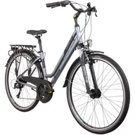 Rowery - Rower trekkingowy INDIANA X-Road 3.0 D15 28 cali damski Grafitowo-czarny - miniaturka - grafika 1