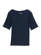 Koszulki i topy damskie - Tom Tailor Koszulka w kolorze granatowo-błękitnym - miniaturka - grafika 1