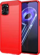 Etui i futerały do telefonów - Pokrowiec König Design kompatybilny z plastikowym, miękkim etui na telefon realme 10s - Etui na telefon komórkowy czerwone - miniaturka - grafika 1