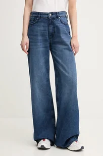 Sisley jeansy damskie kolor niebieski 4MCPLE045 - Spodnie damskie - miniaturka - grafika 1