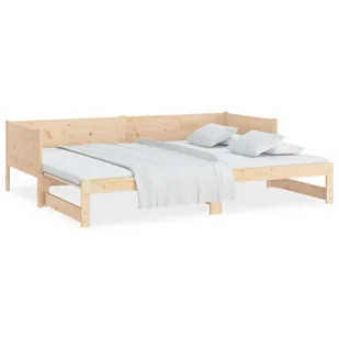 Lumarko Łóżko rozsuwane, lite drewno sosnowe, 2x(80x200) cm - Łóżka - miniaturka - grafika 7