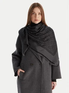 Calvin Klein Szal Emblem Aop Tonal LV04D8063G Czarny - Apaszki i szaliki męskie - miniaturka - grafika 1