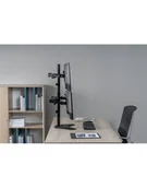 Uchwyty do monitorów - Equip 650127 uchwyt / stojak do monitorów 81,3 cm 32' Wolnostojący Czarny 650127 - miniaturka - grafika 1