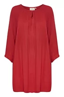 Koszule damskie - Koszula damska KAFFE Tunic, Wysoki czerwony, 36 - miniaturka - grafika 1