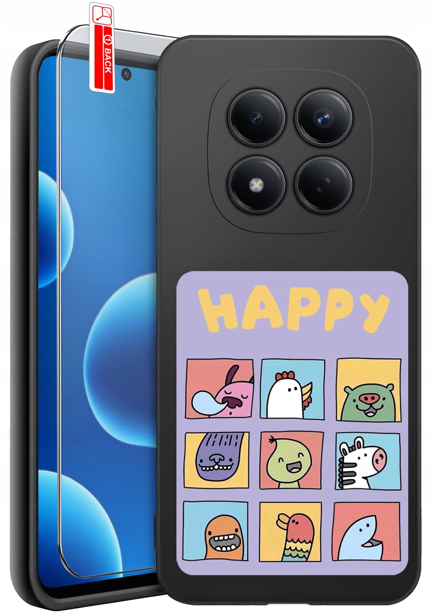 krainaGSM Etui Do Xiaomi Redmi Note 15 Pro 5G Wzory Silikonowe Matt Case + Szkło