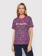 Koszulki sportowe damskie - Columbia T-Shirt North Cascades Printed Tee 1992093 Różowy Regular Fit - miniaturka - grafika 1