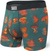 Majtki męskie - SAXX Bokserki Vibe Boxer Brief Green Trippy Mushroom r. S - miniaturka - grafika 1