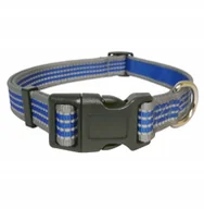 Obroże dla psów - Obroża dla psa regulowana odblaskowa niebieska L - miniaturka - grafika 1
