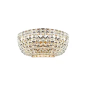 Lampy ścienne - Kinkiet ścienny Basfor mosiężno-złoty 2xE14x60W szkło kryształowe wym: 12,5 x 25,5 x 15 cm kryształ IP20 Maytoni - miniaturka - grafika 1