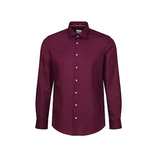 Seidensticker Męska koszula slim fit z długim rękawem, ciemnoczerwony, 36 - Koszule męskie - miniaturka - grafika 1