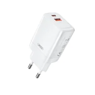 Ładowarki do telefonów - XO ładowarka sieciowa CE16 PD 45W 1x USB-C 1x USB biała - miniaturka - grafika 1