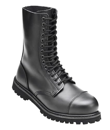 Brandit Vegantom Boots – wegańskie botki, imitacja skóry, Black 14 Eylets, 45 EU