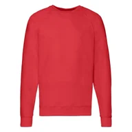 Bluzy męskie - Bluza męska Lightweight Raglan Sweat Fruit of the Loom - Czerwony S - miniaturka - grafika 1