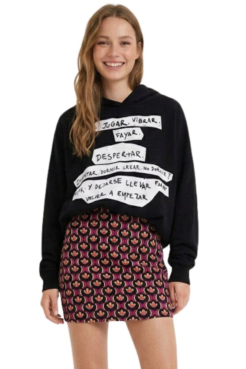 Spódnica damska Desigual Lia Mini geometryczny wzór-XL