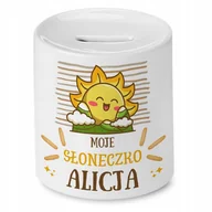 Skarbonki - Skarbonka 330 ml Dla Alicji Córki Dziecka Prezent z Nadrukiem ze Zdjęciem - miniaturka - grafika 1