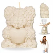 Świece - Świeca Sojowa Podziękowania Dla Gości Miś Beżowy Upominek Komunia Prezent - miniaturka - grafika 1