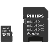 Karty pamięci - Karta pamięci PHILIPS Class UHS-I U1 SDXC 512GB + Adapter - miniaturka - grafika 1