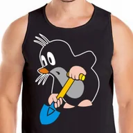 Koszulki męskie - 0449 Tank Top Koszulka Krecik Sąsiedzi L Czarna - miniaturka - grafika 1