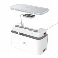 Listwy zasilające - Listwa zasilająca z organizerem, 5x AC, 3x USB, LDNIO SN5309W, 2500W (biała) - miniaturka - grafika 1