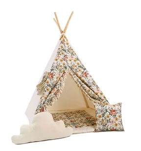 Namiot tipi dla dzieci, bawełna, okienko, poduszka, słodka sielanka - Namioty i tipi dla dzieci Namiot tipi dla dzieci, bawełna, okienko, poduszka, słodka sielanka - Namioty i tipi dla dzieci - miniaturka - grafika 1