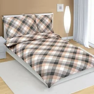 Pościel - Bellatex Pościel bawełniana Cube szara, beżowa,140 x 200 cm, 70 x 90 cm, 140 x 200 cm, 70 x 90 cm - miniaturka - grafika 1