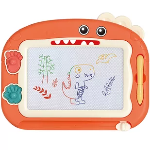 WOOPIE Znikopis Tablica Magnetyczna Kolorowa + 2 Stempelki Dinozaur - Tablice dla dzieci - miniaturka - grafika 2