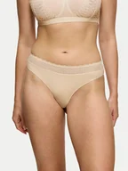 Majtki damskie - Triumph Stringi Feel Of Modal 10219764 Beżowy - miniaturka - grafika 1