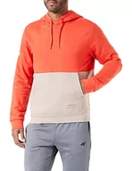 Bluzy męskie - 4F Męska bluza H4Z22-blm027, pomarańczowa, M, pomarańczowy neonowy - miniaturka - grafika 1