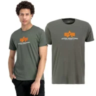 Odzież taktyczna i umundurowanie - Alpha Industries Koszulka Basic T Rubber 100501RB 142 - Ciemnooliwkowa - miniaturka - grafika 1