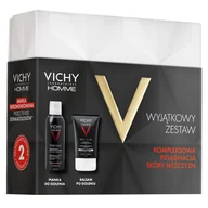 Zestawy kosmetyków męskich - Zestaw Vichy Homme Sensi Shave, łagodna pianka do golenia przeciw podrażnieniom, 200 ml + kojący balsam po goleniu do skóry wrażliwej, 50 ml - miniaturka - grafika 1