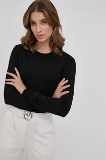 Swetry damskie - Trussardi sweter damski kolor czarny lekki - grafika 1